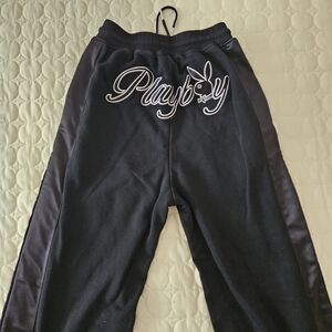 Playboy Wide Leg Black Jogger Pants Size XS Womens